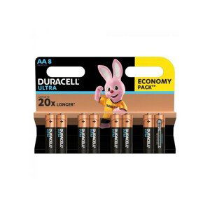 Duracell Ultra AA alkalická baterie, 8 ks