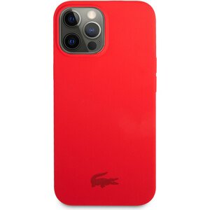 Lacoste Liquid Silicone Glossy Printing Logo Kryt pro iPhone 13 Pro Red