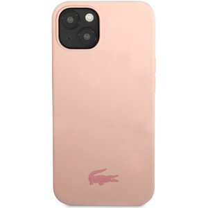 Lacoste Liquid Silicone Glossy Printing Logo Kryt pro iPhone 13 Pink