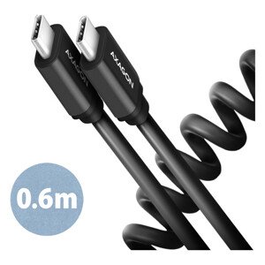 AXAGON TWISTER kabel USB-C - USB-C 0,6m černý