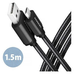 AXAGON kabel Micro USB - USB-A 1,5m černý