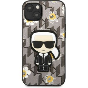 Karl Lagerfeld Ikonik Flower Kryt iPhone 13 mini šedý