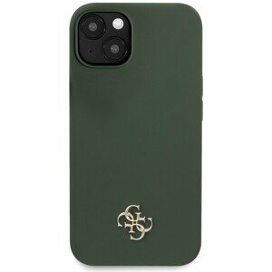 Guess 4G Silicone Metal Logo kryt iPhone 13 khaki