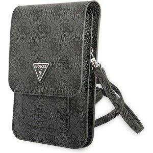 Guess PU 4G Triangle Logo Phone Bag černý