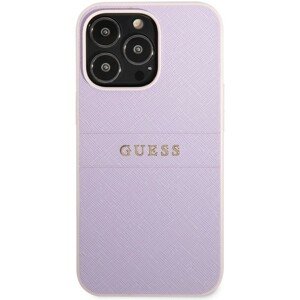 Guess PU Leather Saffiano kryt iPhone 13 Pro fialový