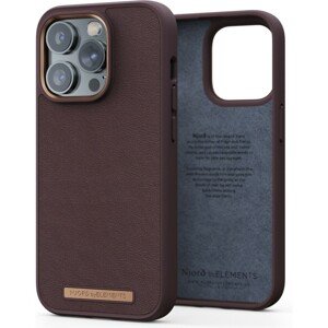 NJORD Genuine Leather Case iPhone 14 Pro Dark Brown