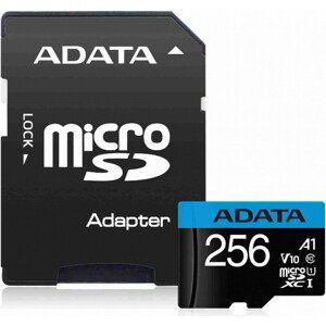 ADATA MicroSDHC karta 256GB UHS-I Class 10, Premier + adaptér