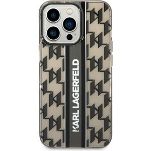 Karl Lagerfeld Monogram Vertical Stripe kryt iPhone 14 Pro černý