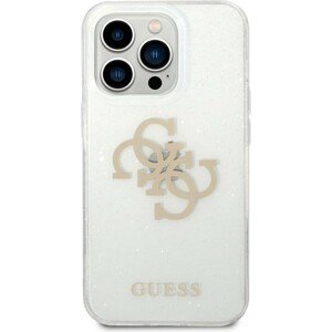 Guess TPU Big 4G Full Glitter kryt iPhone 14 Pro Max čirý