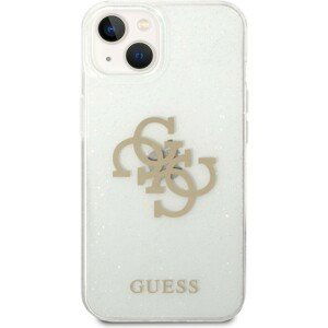 Guess TPU Big 4G Full Glitter kryt iPhone 14 Plus čirý