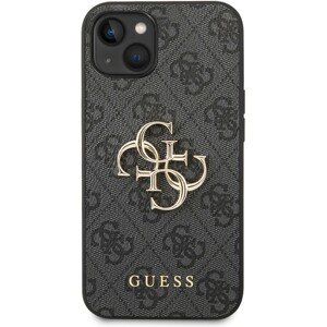 Guess PU 4G Metal Logo kryt iPhone 14 šedý