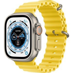 Apple Watch Ultra 49mm titanová se žlutým oceánským řemínkem