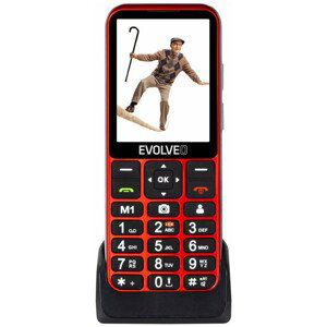 EVOLVEO EasyPhone LT s nabíjecím stojánkem červený