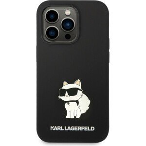 Karl Lagerfeld Liquid Silicone Choupette NFT kryt iPhone 14 Pro černý