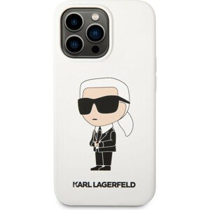 Karl Lagerfeld Liquid Silicone Ikonik NFT kryt iPhone 13 Pro bílý