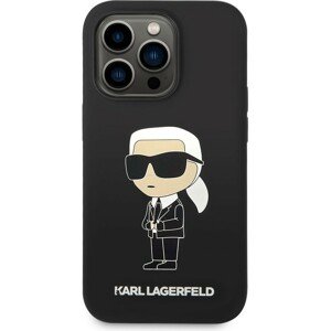 Karl Lagerfeld Liquid Silicone Ikonik NFT kryt iPhone 14 Pro Max černý