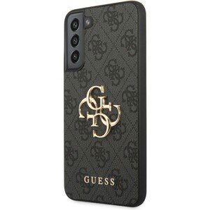 Guess PU 4G Metal Logo kryt Samsung Galaxy S23+ šedý