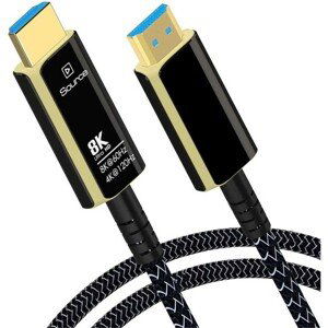 PremiumCord Ultra High Speed HDMI 2.1 optický fiber kabel 8K@60Hz, 20m zlacené