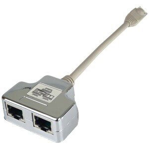 PremiumCord Modulární RJ45 distributor 2 porty ISDN