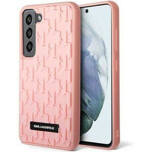 Karl Lagerfeld Rubber Mono Logo Plate kryt Samsung Galaxy S23+ růžový