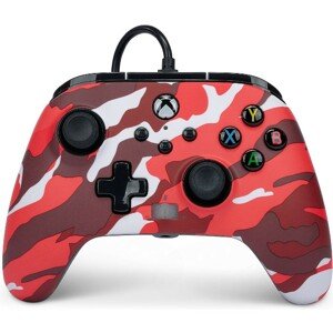 PowerA Enhanced drátový herní ovladač (Xbox) Red Camo (non-metallic)