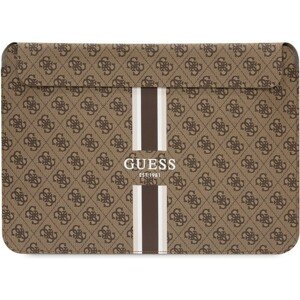 Guess PU 4G Printed Stripes Computer Sleeve 13/14" hnědý