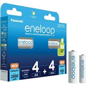 Panasonic Eneloop nabíjecí baterie AA 2000mAh(4ks) + AAA 800mAh (4ks)
