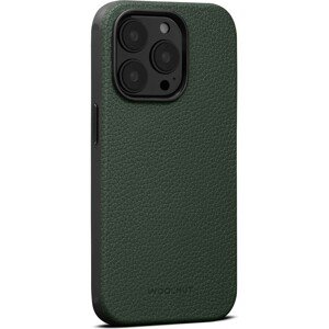 Woolnut kožený kryt pro iPhone 14 Pro tmavě zelený