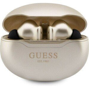 Guess True Wireless Metalic Finish bezdrátová sluchátka zlatá