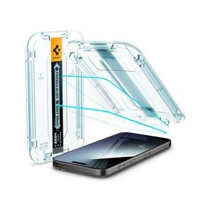 Spigen Glass tR EZ Fit 2 Pack tvrzené sklo iPhone 15 Pro Max čiré