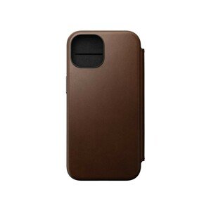 Nomad Modern Leather Folio iPhone 15 hnědý