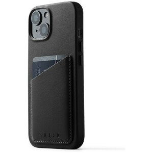 Mujjo Full Leather Wallet pouzdro iPhone 15 černý