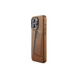 Mujjo Full Leather Wallet pouzdro iPhone 15 Pro Max světle hnědý