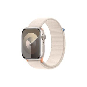 Apple Watch Series 9 45mm Hvězdně bílý hliník s hvězdně bílým provlékacím řemínkem