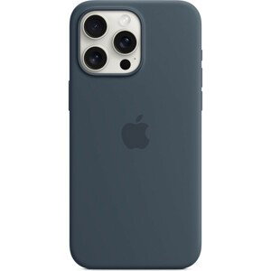 Apple silikinový kryt s MagSafe na iPhone 15 Pro Max bouřkově modrý