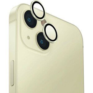 UNIQ OPTIX Aluminium Camera Lens Protector iPhone 15/15 Plus žlutá