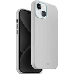 UNIQ Lino Hue MagClick ochranný kryt iPhone 15 Chalk Grey (křídově šedý)