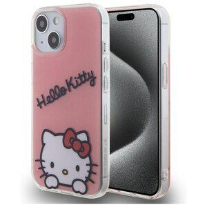 Hello Kitty IML Daydreaming Logo Kryt iPhone 15 růžový