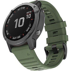 RhinoTech silikonový řemínek outdoor pro Garmin QuickFit 26mm tmavě zelený