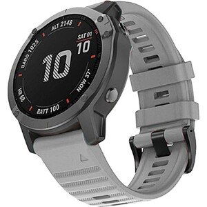 RhinoTech silikonový řemínek outdoor pro Garmin QuickFit 26mm šedý