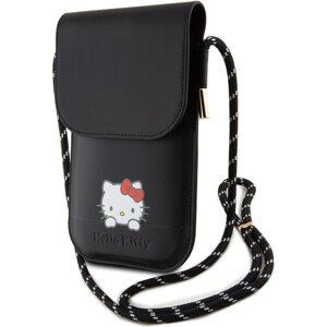 Hello Kitty PU Daydreaming Logo Leather Wallet Phone Bag černé