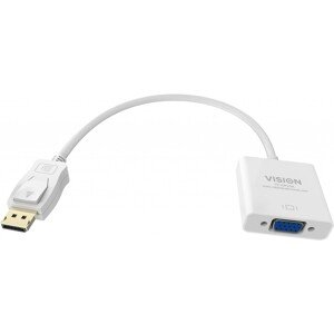 Vision DisplayPort na VGA adaptér TC-DPVGA bílý