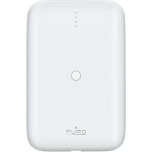 PURO Mini Powerbanka 10 000 mAh, USB-C/USB, PD, 20 W bílá