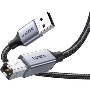 UGREEN USB-A (M)/USB-B 2.0 pletený kabel, 3 metry