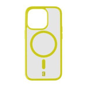 Cellularline POP MAG zadní kryt s MagSafe Apple iPhone 15 Pro Max čirý/limetkový