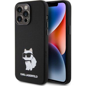 Karl Lagerfeld Liquid Silicone Choupette NFT kryt iPhone 15 Pro černý