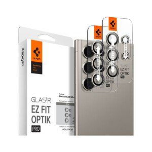 Spigen Glass tR EZ Fit Optik Pro 2 Pack ochranné sklo na fotoaparát Samsung Galaxy S24 Ultra šedé