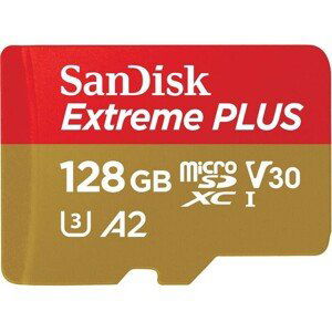 SanDisk micro SDXC karta 128GB Extreme PLUS + adaptér