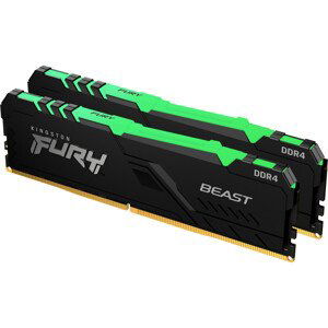 Kingston FURY Beast 32GB 2666MHz DDR4 CL16 DIMM (2x16GB) 1Gx8 RGB