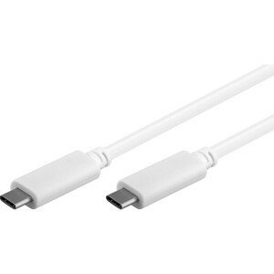 PremiumCord kabel USB-C 3.1 - USB-C 3.1 1m bílý
